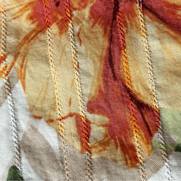 Allison Daley Floral Hawaiian Blouse PL Beach Coastal Festival Boho Cruise - Picture 9 of 9